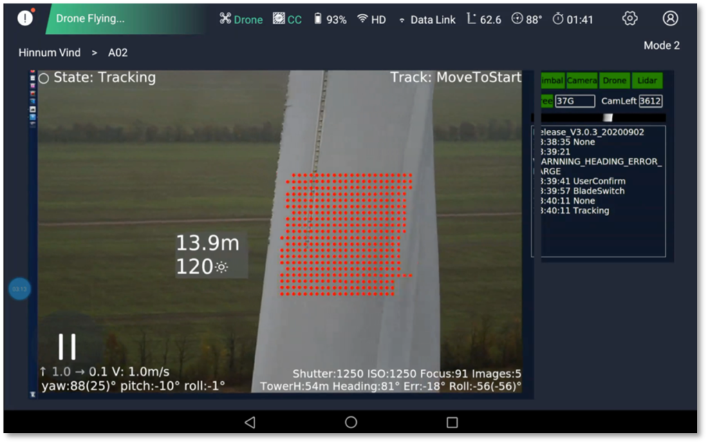 View from Clobotics IBIS TM Control Application