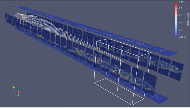 Figure 2: The IRIS(TM) machine learning analysis engine scans the entire blade surface and feeds back highly granular information about the blade surface (eg – cracks, coat defects, erosion, missing or damaged add-ons, damaged trailing edges, etc)