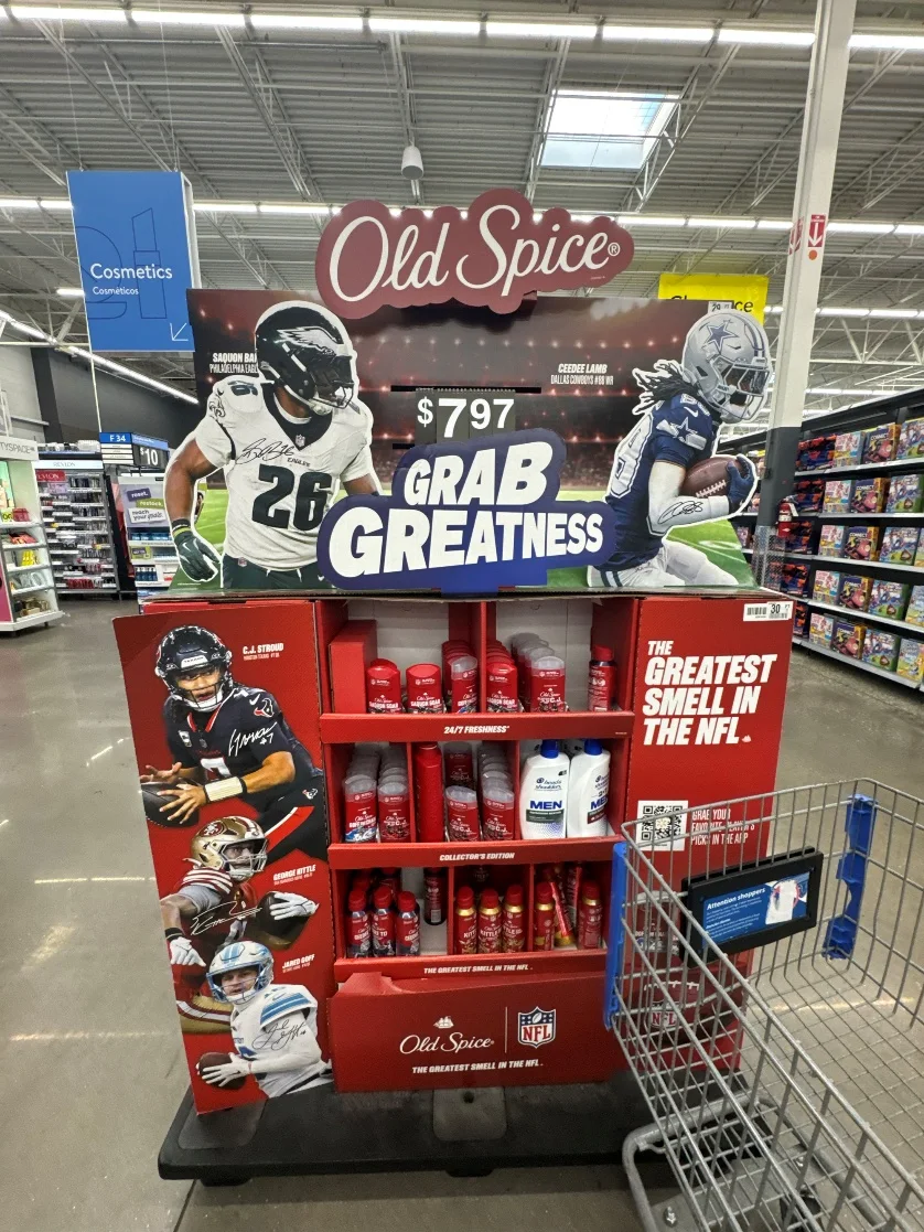 Consumer goods promotional display in a large-format US retail store