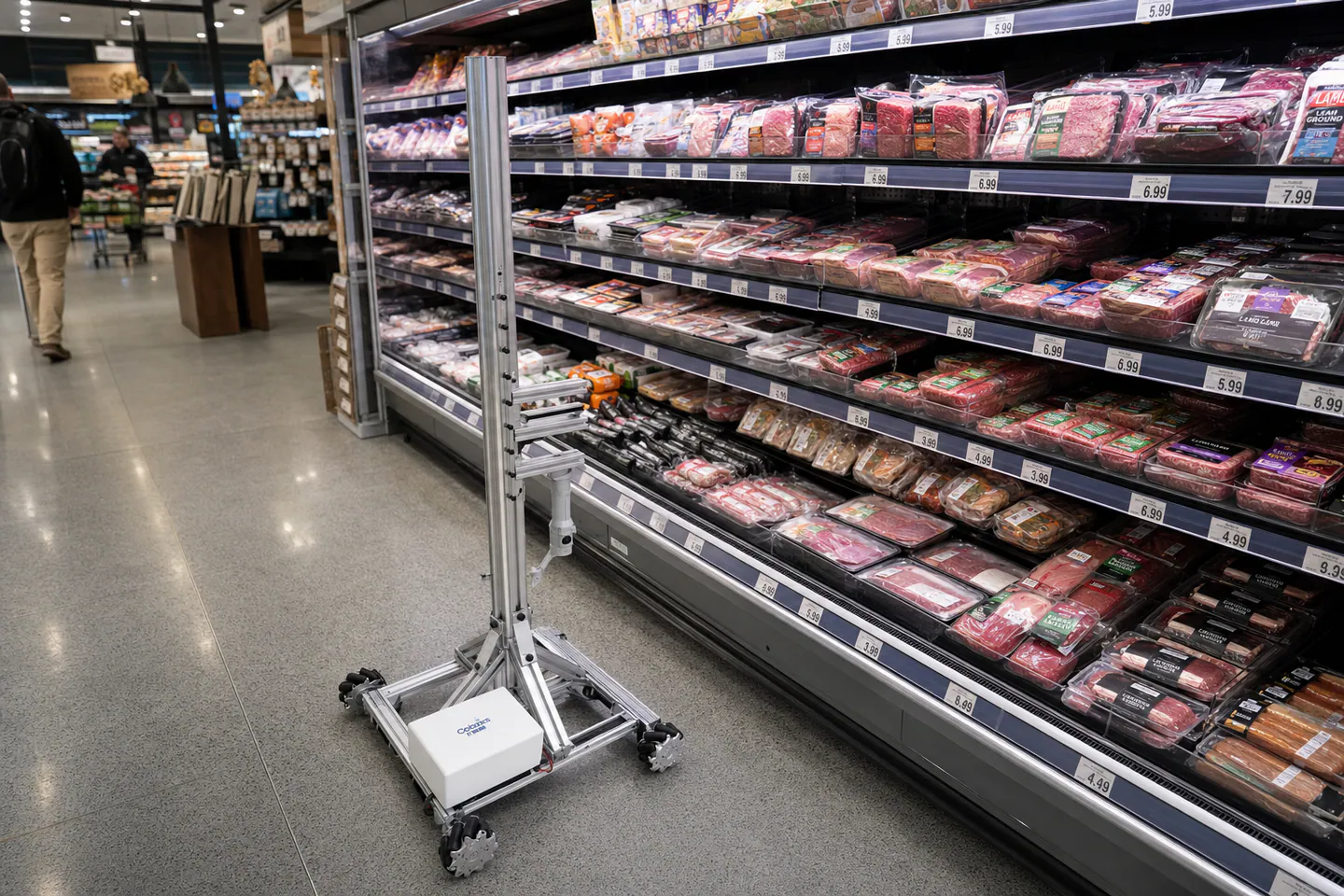 Autonomous robot scanning retail shelves