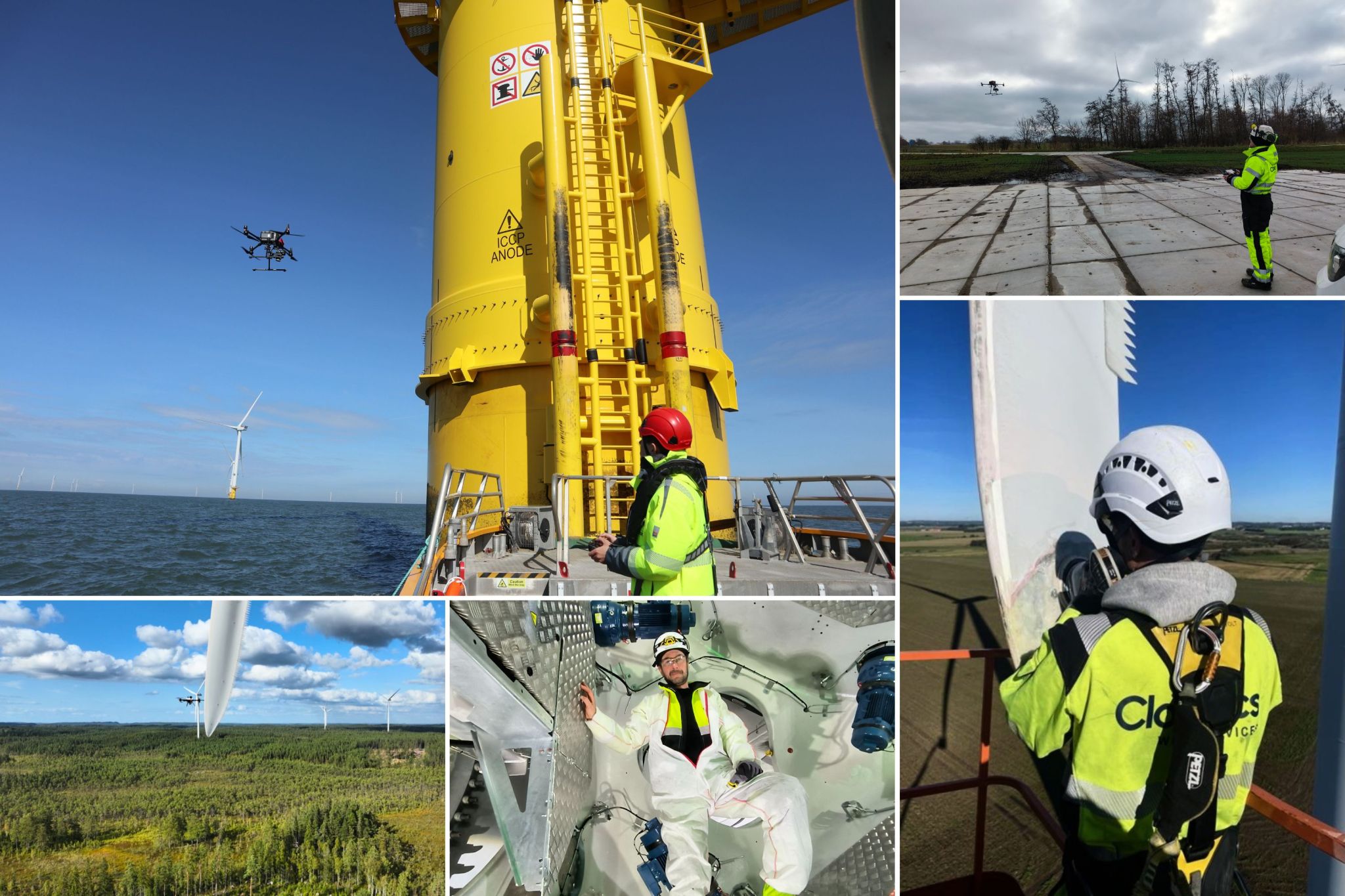 Clobotics wind technicians carrying out field inspection activities