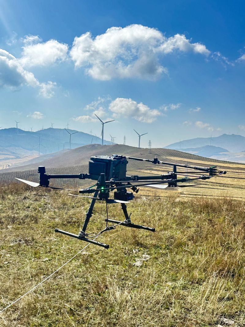 Hummingbird system prepared at an onshore wind farm