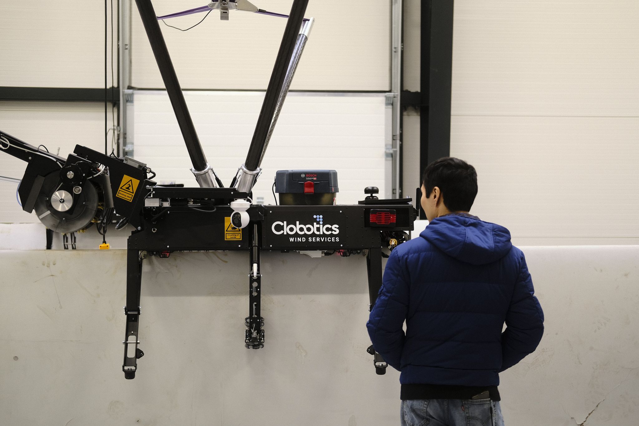 Close view of the SPARROW robotic platform and tooling